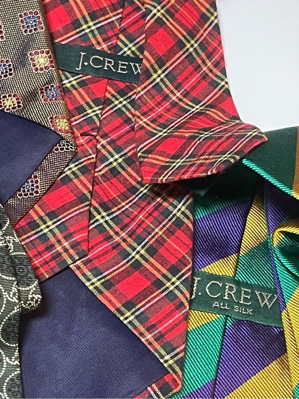 J Crew Bundle 8  Of 100% Silk Men’s Ties J Crew Made In USA - Picture 8 of 16